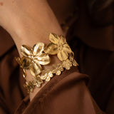 Bracelet manchette fleur 35mm