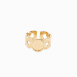 Bague tresse plateau 8mm