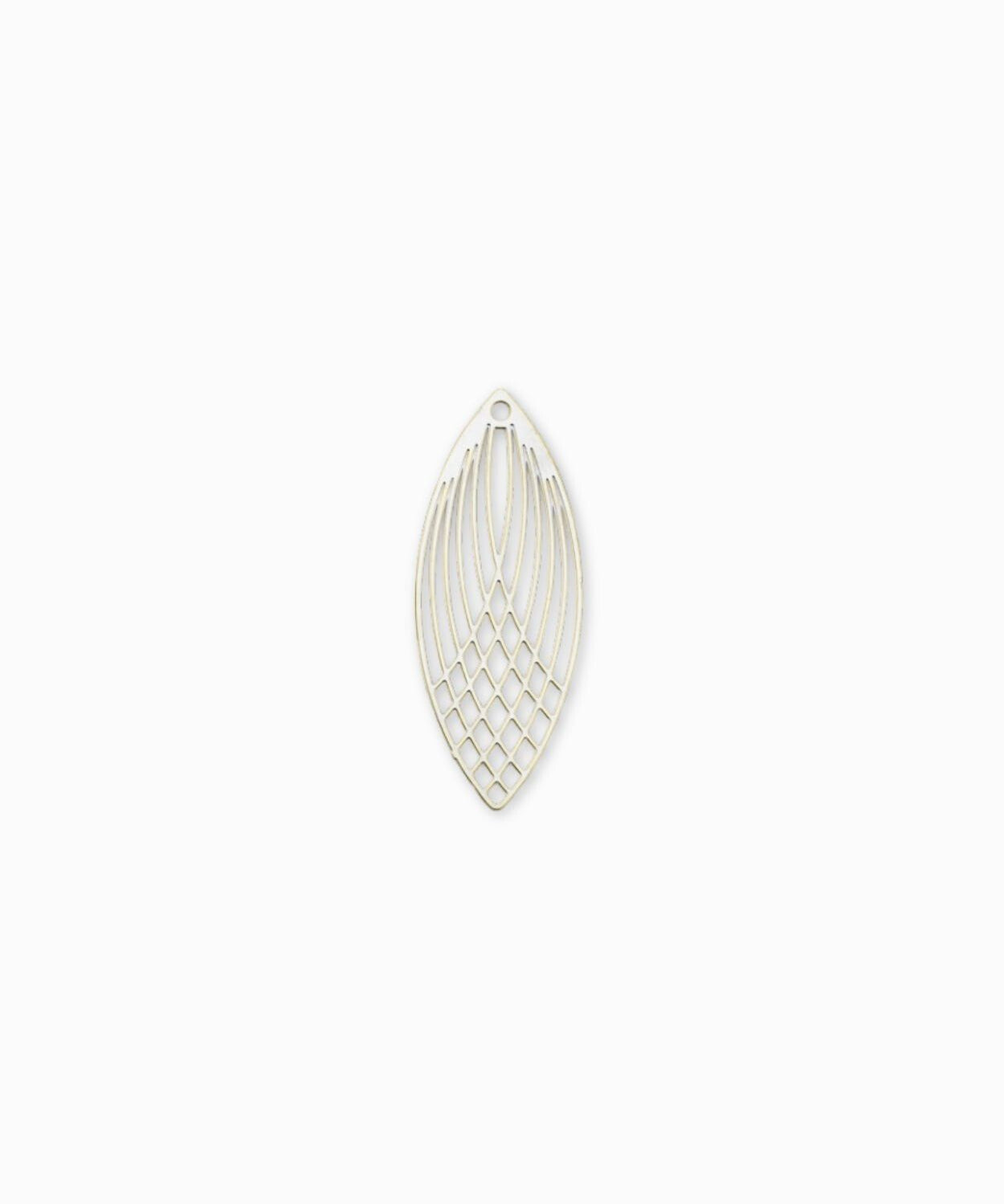Estampes art déco navette laser cut 30x12mm