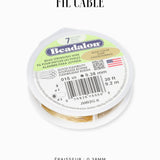 Fil cablé 7 brins 0.38mm Doré