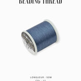 Fil Miyuki Beading Thread B 0.25mm bleu foncé