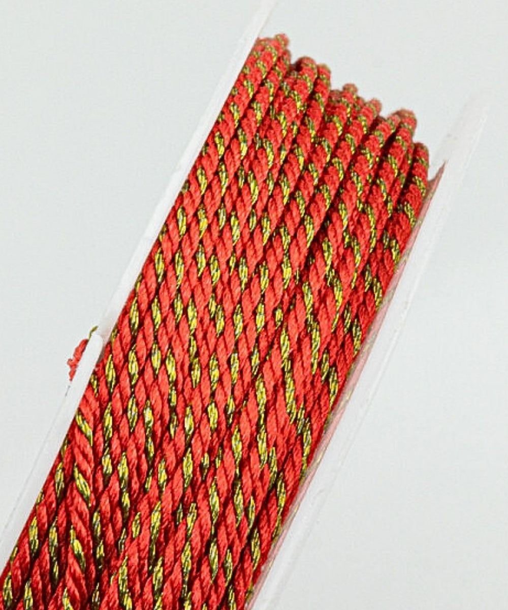 Fil polyester et coton torsadés 1mm - Corail