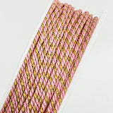 Fil polyester et coton torsadés 1mm - Rose pâle