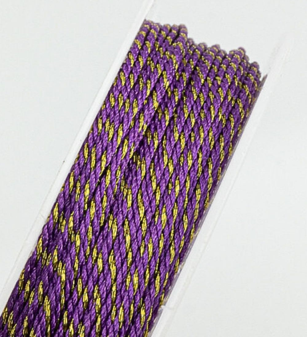 Fil polyester et coton torsadés 1mm - Violet