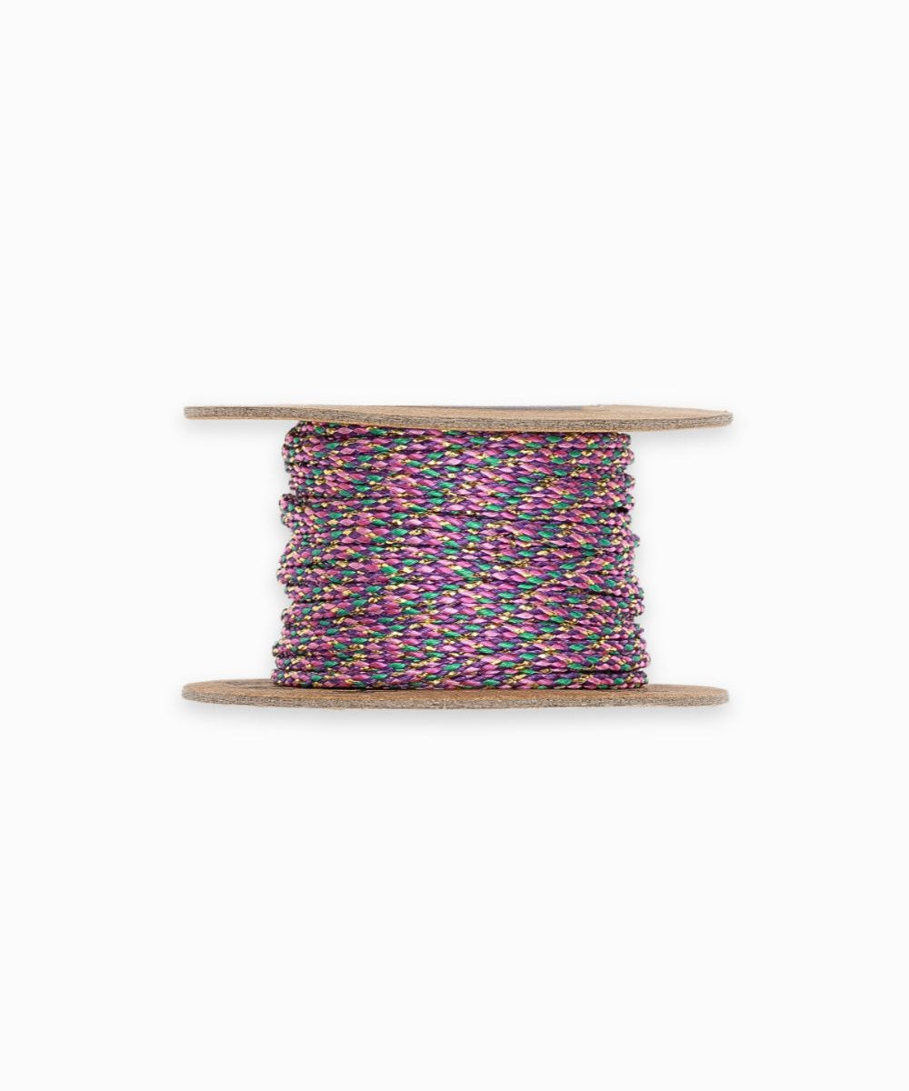 Fil de nylon et coton tressé 2mm - Violet rosé