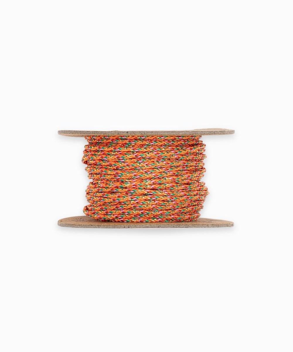 Fil de nylon et coton tressé 2mm - Orange tropical