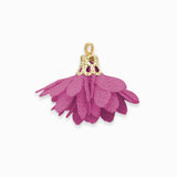Pompons fleurs en tissu 18mm