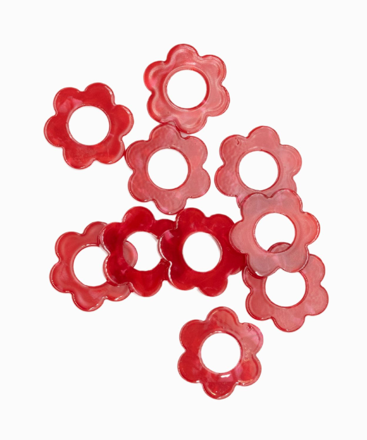 Pendentif fleurs en acétate 21mm