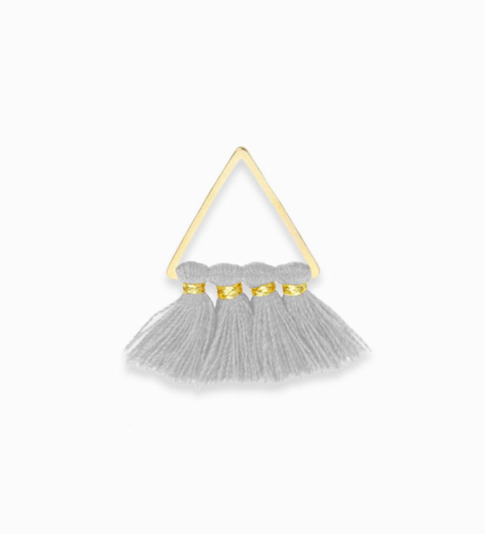 Pendentif pompon en coton 15x22mm