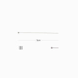 Tiges tête boule 5cmx0.6mm