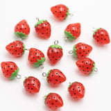 Breloques fraise 20x13mm