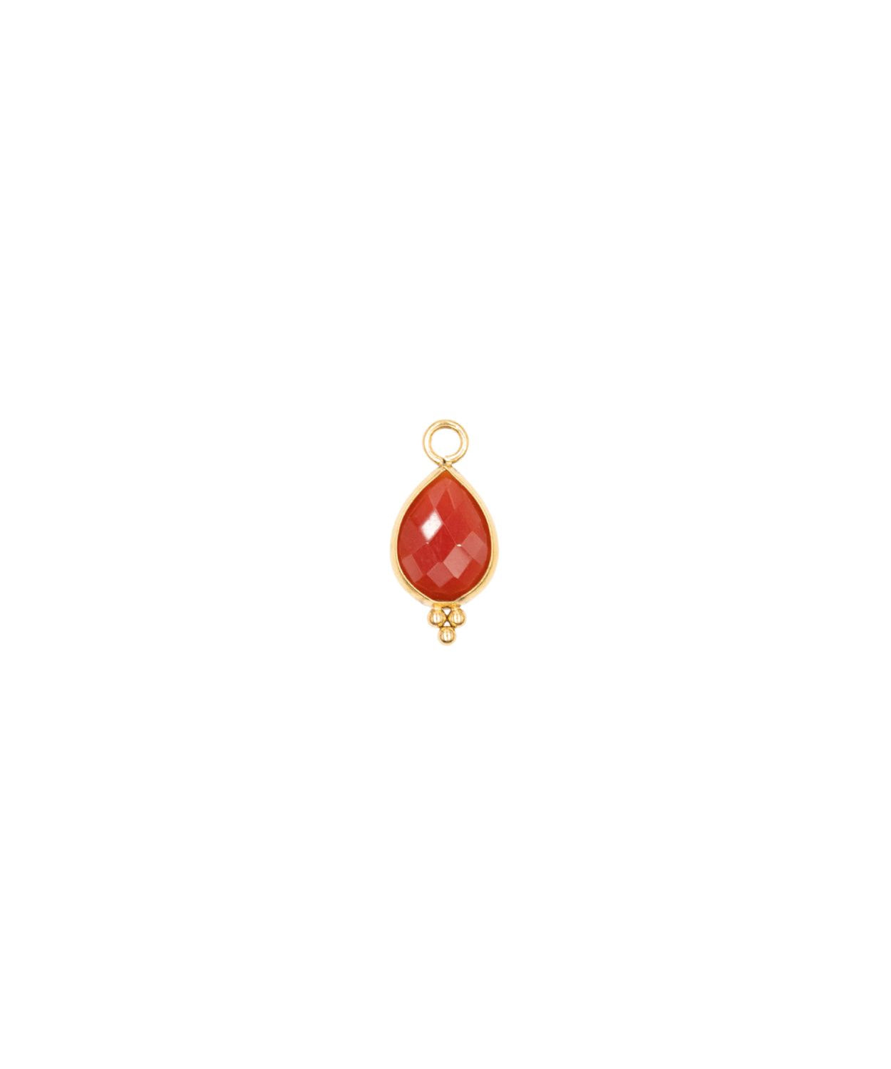 Goutte sertie en pierres fines 13.50x8mm
