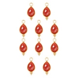 Goutte sertie en pierres fines 13.50x8mm