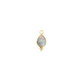 Goutte sertie en pierres fines 13.50x8mm