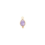 Goutte sertie en pierres fines 13.50x8mm
