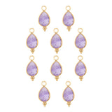 Goutte sertie en pierres fines 13.50x8mm