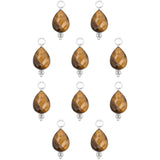 Goutte sertie en pierres fines 13.50x8mm- Rhodié