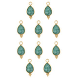 Goutte sertie en pierres fines 7x15mm