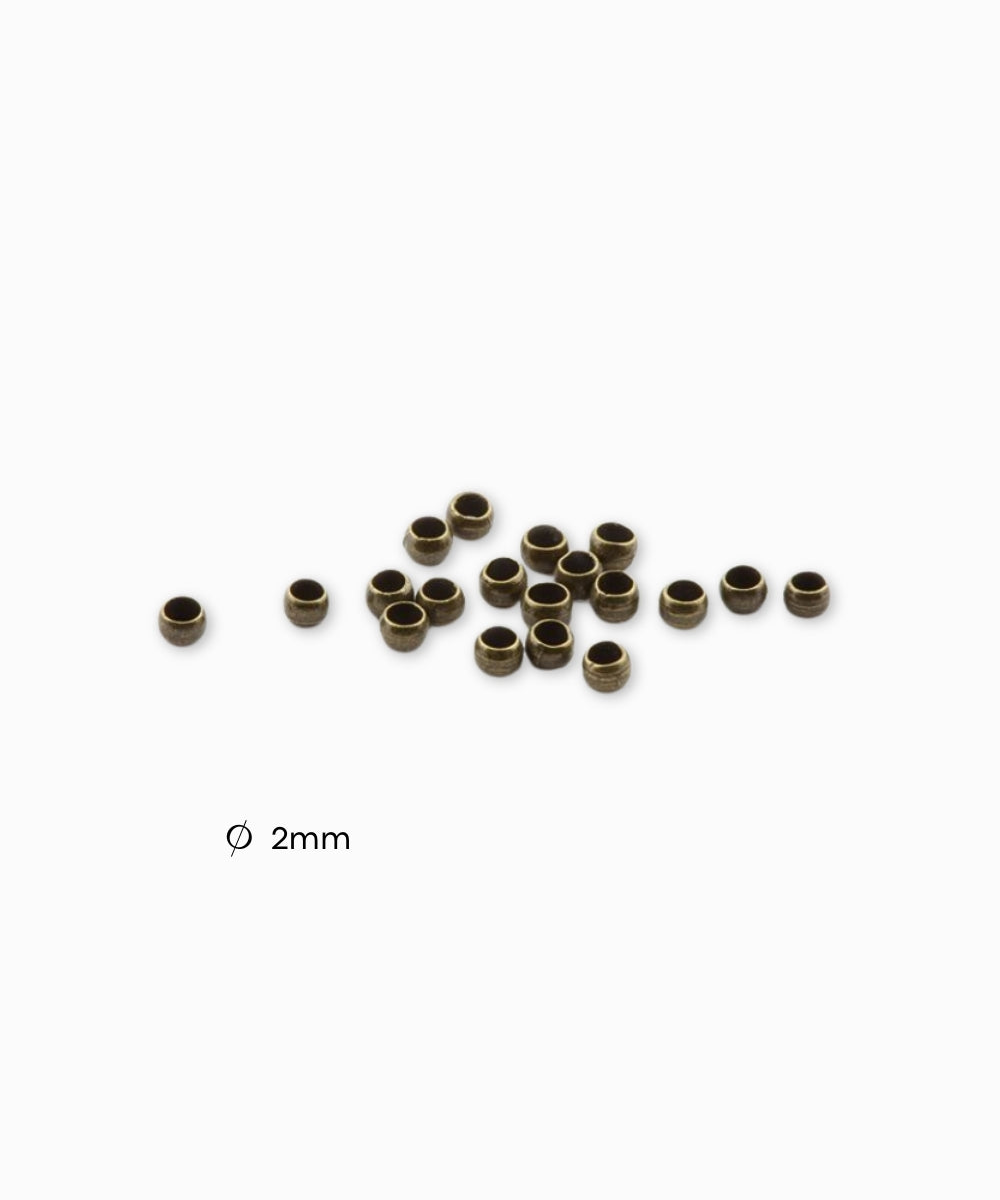 Perles à écraser laiton 2mm
