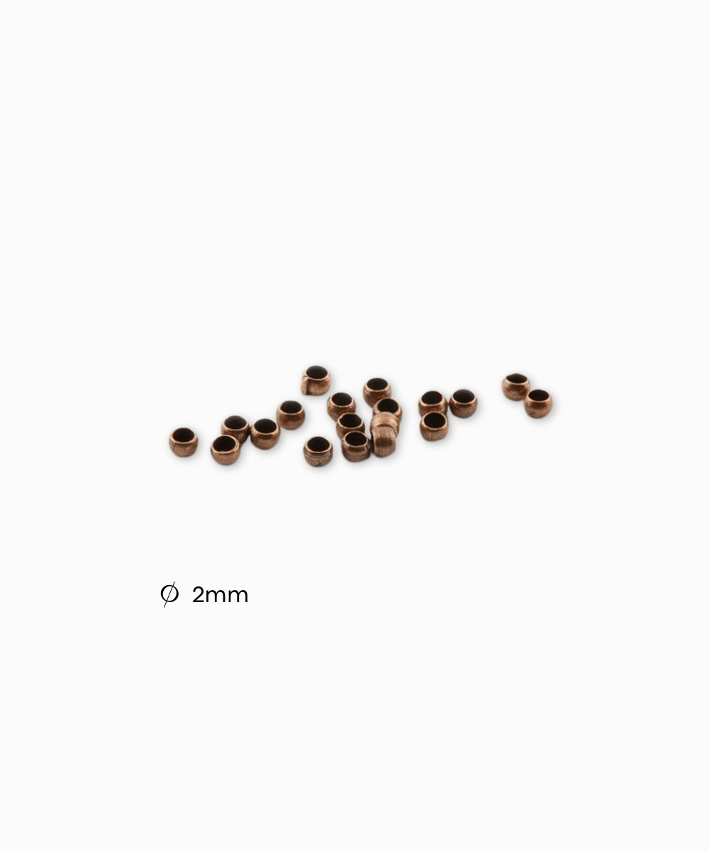 Perles à écraser laiton 2mm