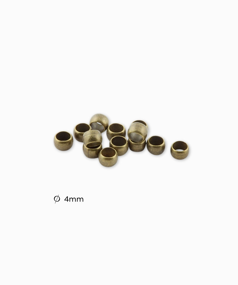 Perles à écraser laiton 4mm