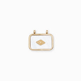 Pendentif rectangle plate pierre fine 14x20,50mm