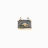 Pendentif rectangle bombée pierre fine 14x20.50mm