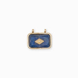 Pendentif rectangle bombée pierre fine 14x20.50mm