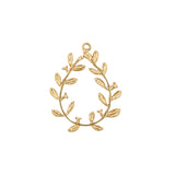 Intercalaire couronne de laurier 27x21mm