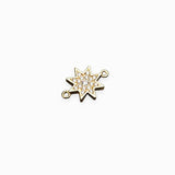 Intercalaire étoile 8 branches doré 9x13mm