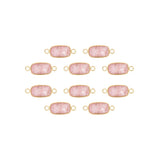 Intercalaires rectangles - Pierres fines 12x8mm doré