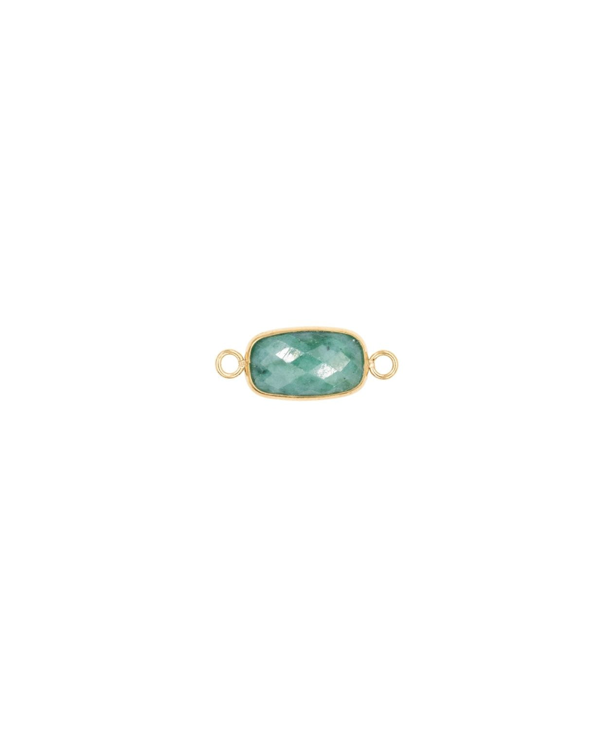 Intercalaires rectangles - Pierres fines 12x8mm doré