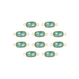 Intercalaires rectangles - Pierres fines 12x8mm doré