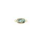 Intercalaires rectangles - Pierres fines 12x8mm doré
