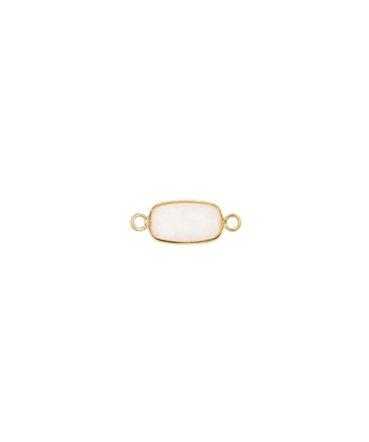 Intercalaires rectangles - Pierres fines 12x8mm doré