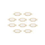 Intercalaires rectangles - Pierres fines 12x8mm doré