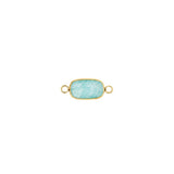 Intercalaires rectangles - Pierres fines 12x8mm doré