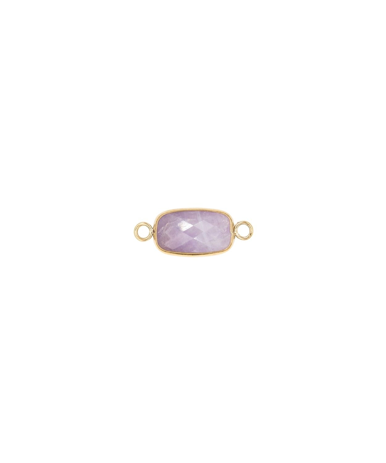 Intercalaires rectangles - Pierres fines 12x8mm doré