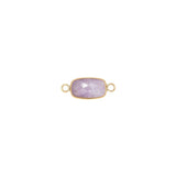 Intercalaires rectangles - Pierres fines 12x8mm doré