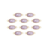 Intercalaires rectangles - Pierres fines 12x8mm doré