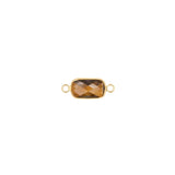Intercalaires rectangles - Pierres fines 12x8mm doré