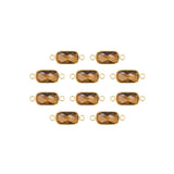 Intercalaires rectangles - Pierres fines 12x8mm doré