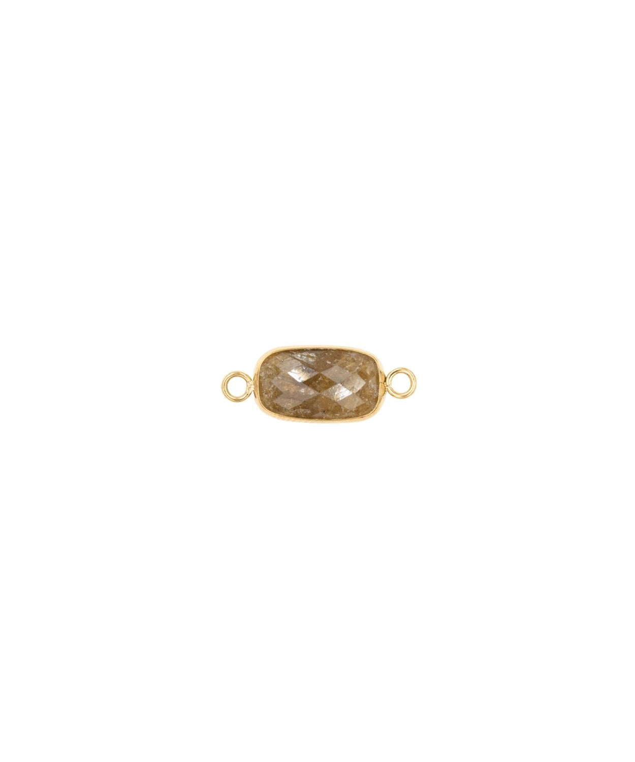 Intercalaires rectangles - Pierres fines 12x8mm doré