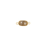 Intercalaires rectangles - Pierres fines 12x8mm doré