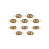 Intercalaires rectangles - Pierres fines 12x8mm doré
