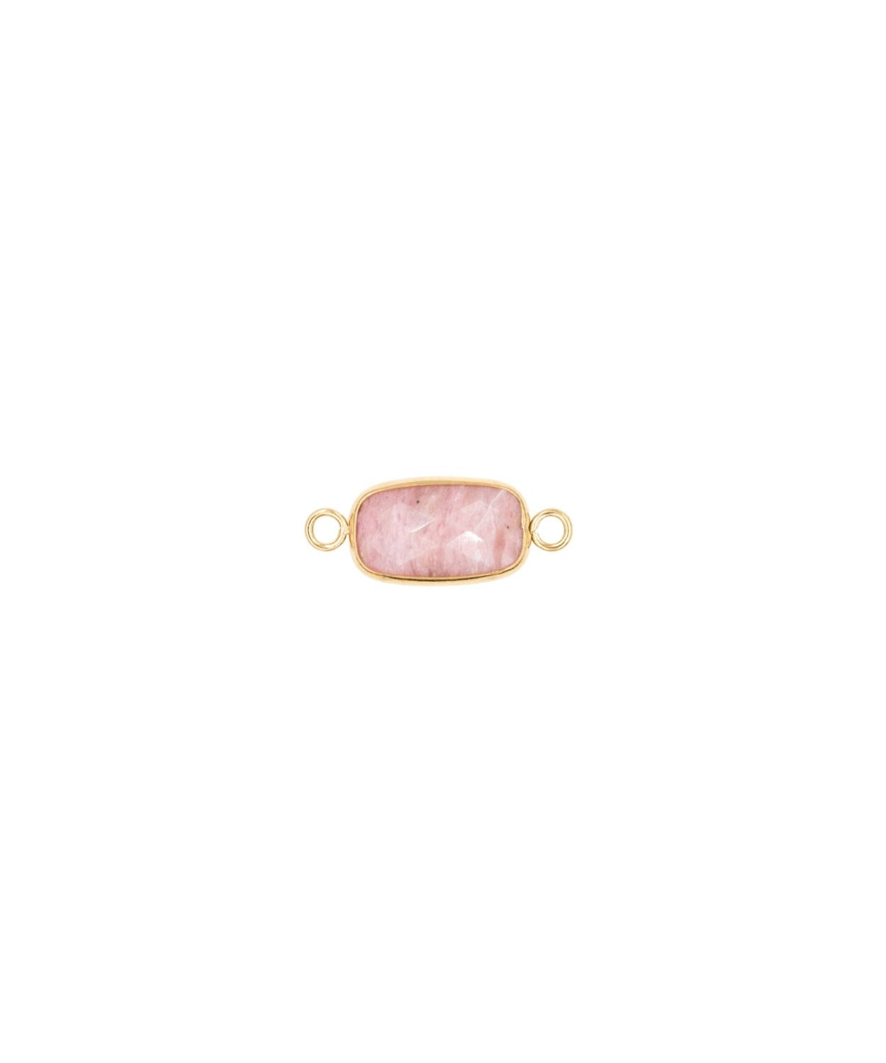 Intercalaires rectangles - Pierres fines 12x8mm doré