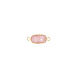 Intercalaires rectangles - Pierres fines 12x8mm doré