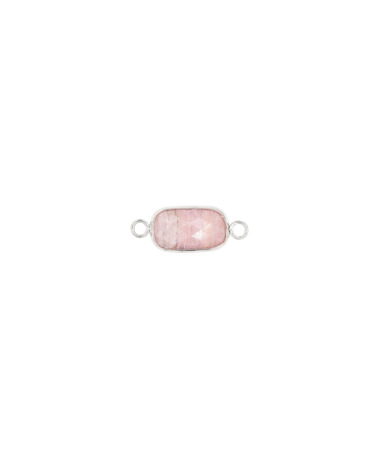 Intercalaires rectangles - Pierres fines 12x8mm rhodié