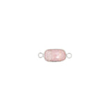 Intercalaires rectangles - Pierres fines 12x8mm rhodié