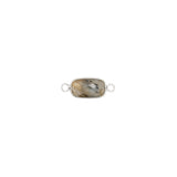 Intercalaires rectangles - Pierres fines 12x8mm rhodié
